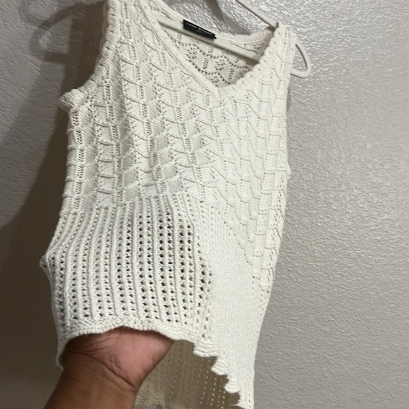 Lane Bryant Sleeveless V-Neck Pointelle Sweater Size 14/16 - Picture 6 of 11